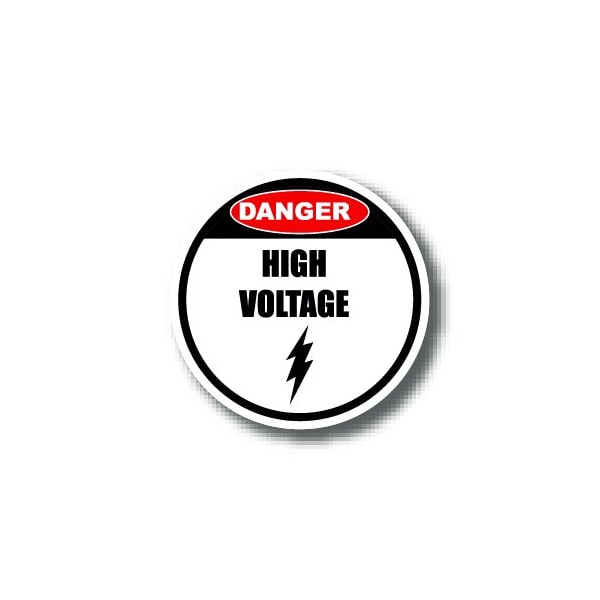 Ergomat 16in CIRCLE SIGNS - Danger High Voltage DSV-SIGN 256 #1933 -UEN - main